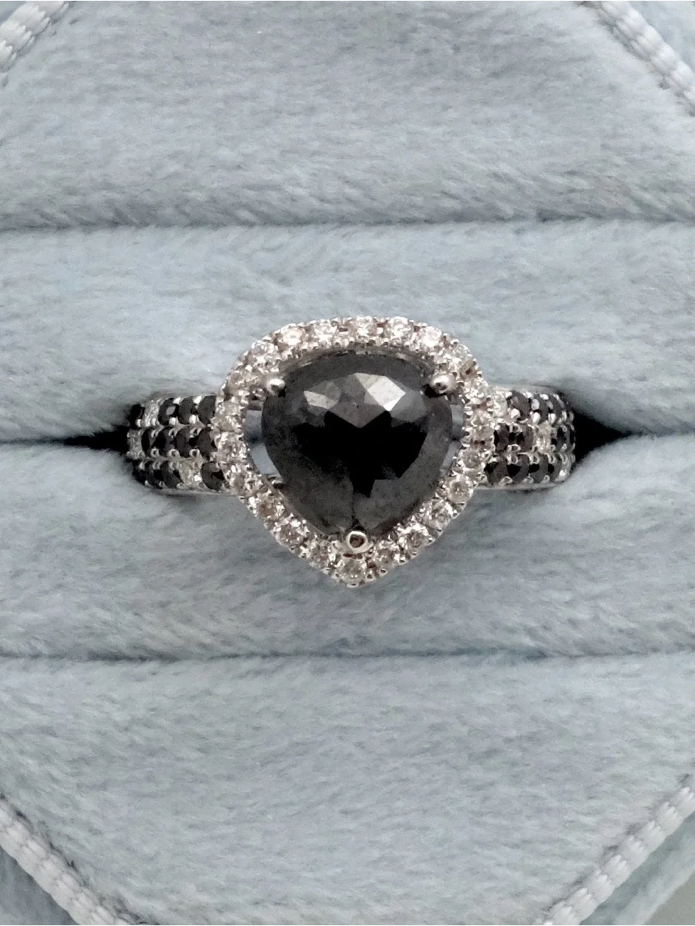 Black Diamond Ring | K18 White Gold